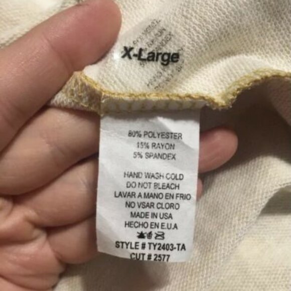 CES FEMME TIE-DYE BUTTON TIE FRONT TOP XL-EUC - Picture 8 of 8